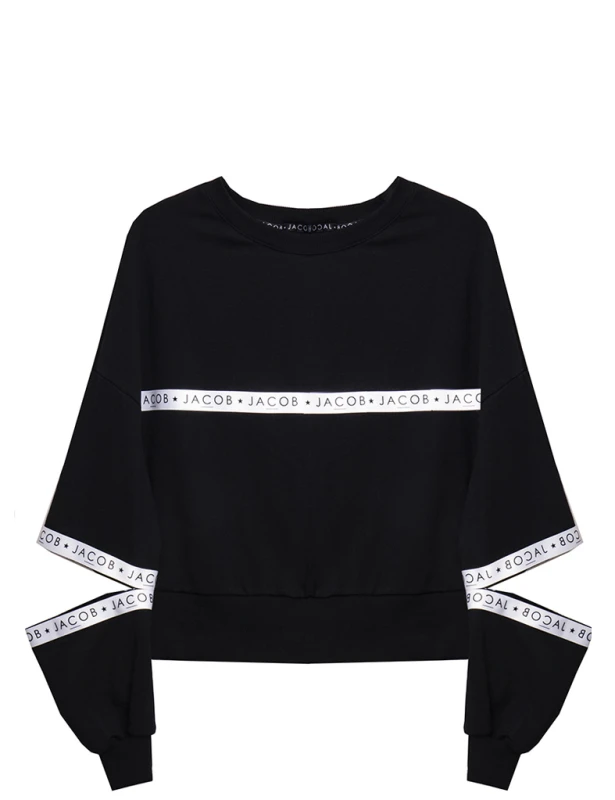 BLUZA OVERSIZED Z BIAŁYM LAMPASEM