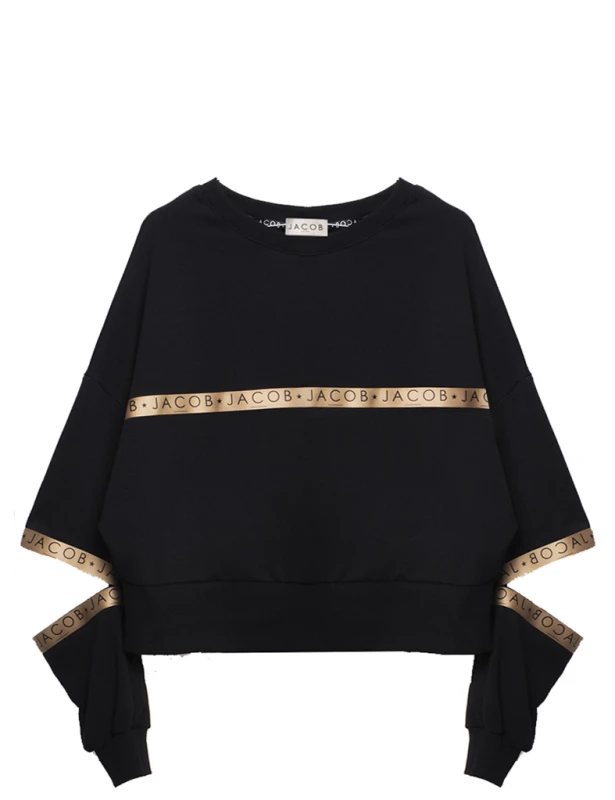 BLUZA OVERSIZED  ZE ZŁOTYM LAMPASEM 
