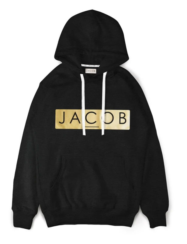 BLUZA HOODIE ZE ZŁOTĄ APLĄ