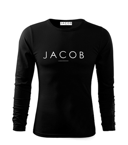 BLACK LONGSLEEVE BIAŁE LOGO