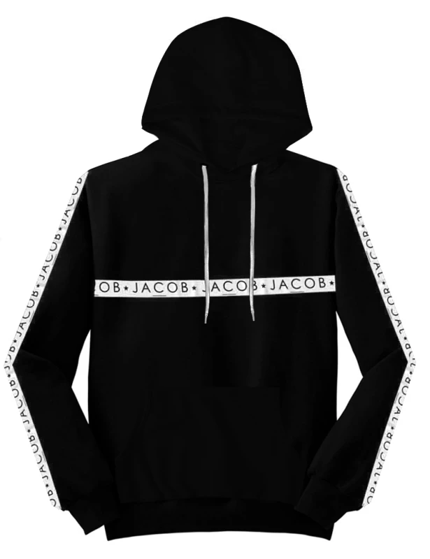 BLUZA HOODIE Z BIAŁYM LAMPASEM 