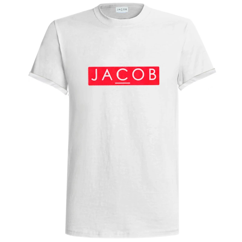 TSHIRT UNISEX Z CZERWONĄ APLĄ 