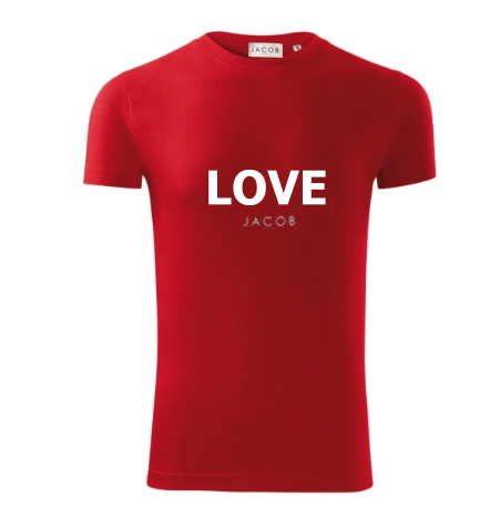 TSHIRT UNISEX CZERWONY  LOVE 