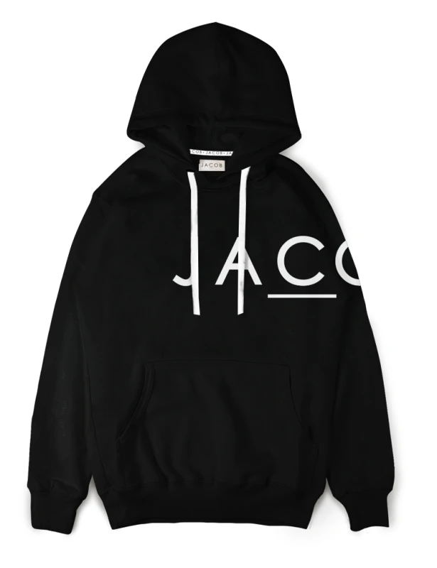 BLUZA HOODIE Z BIAŁYM LOGO NA BOKU 