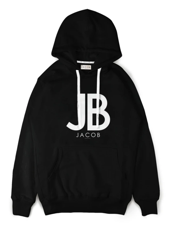 BLUZA HOODIE Z BIAŁYM LOGO JB