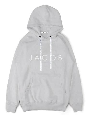 BLACK HOODIE MOCKUP ZE SZNURKAMI SZARA 