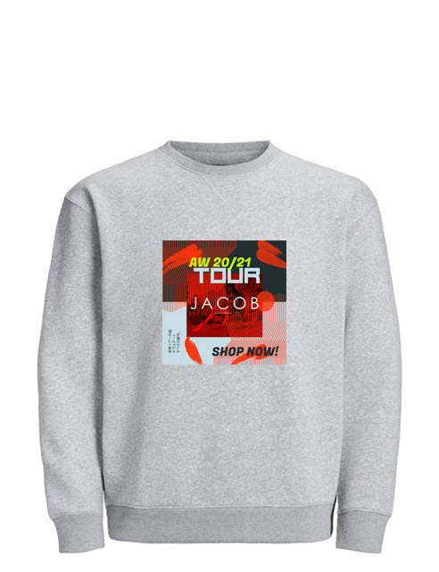 BLUZA KLASYK SZARY  #1997 TOUR RED
