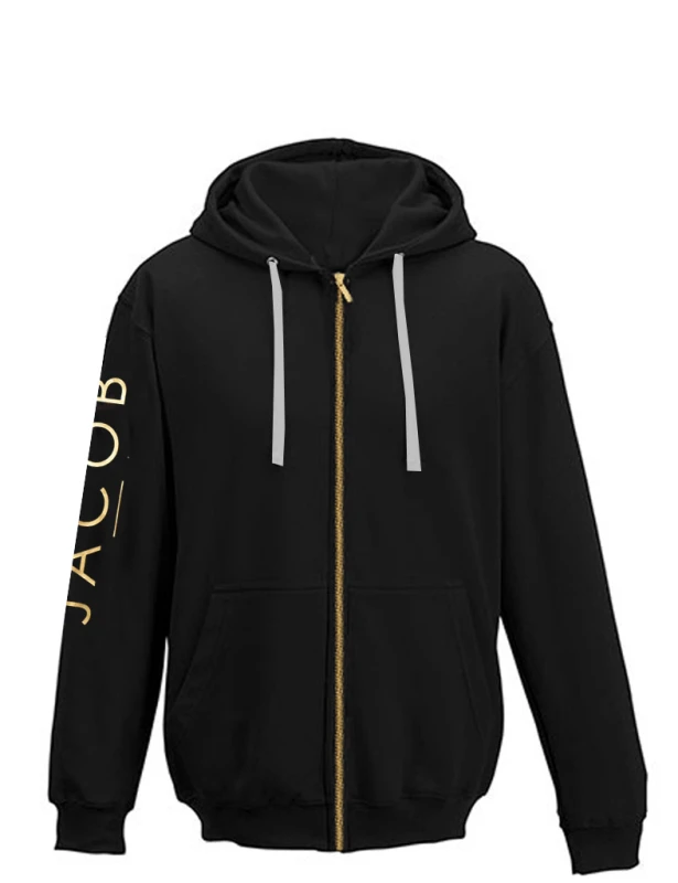 BLUZA HOODIE ROZPINANA ZE ZŁOTYM LOGO 