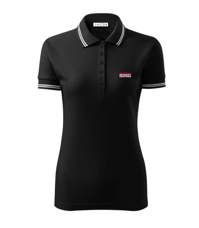 POLO CZARNE DAMSKIE FLAGA