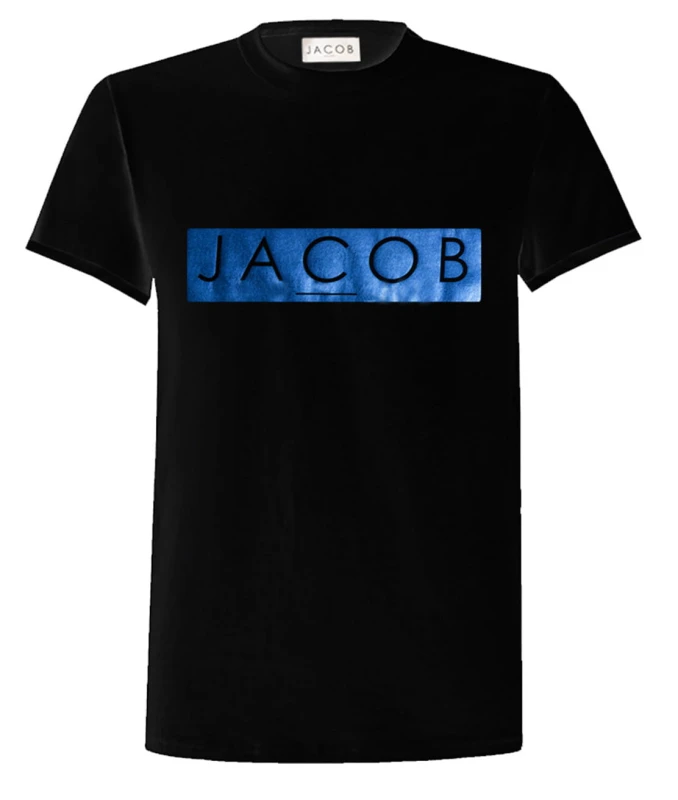 TSHIRT UNISEX Z NIEBIESKĄ APLĄ