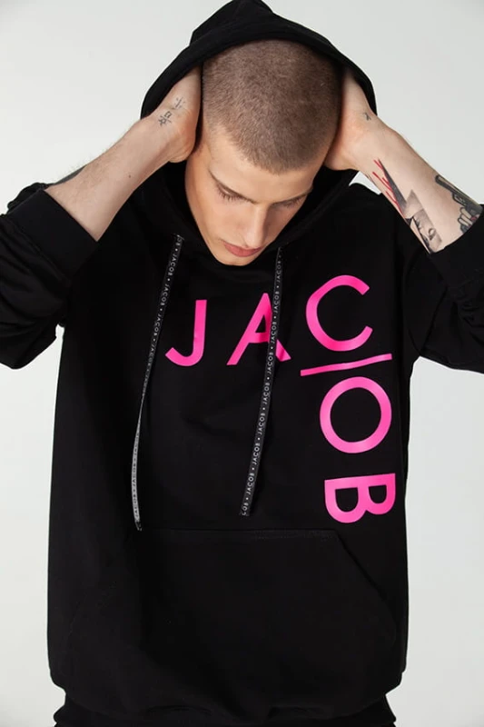 BLUZA HOODIE RÓŻOWE LOGO