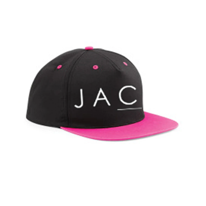 CZAPKA SNAPBACK CZARNA Z RÓŻOWYM DASZKIEM 