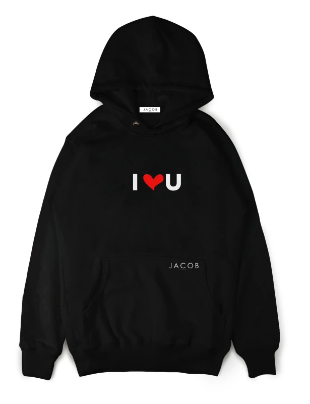 BLUZA  HOODIE  WALENTYNKI I LOVE YOU