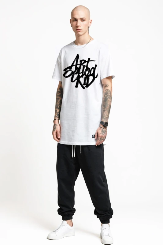 TSHIRT OVERSIZED ART SCHOOL KID WHITE