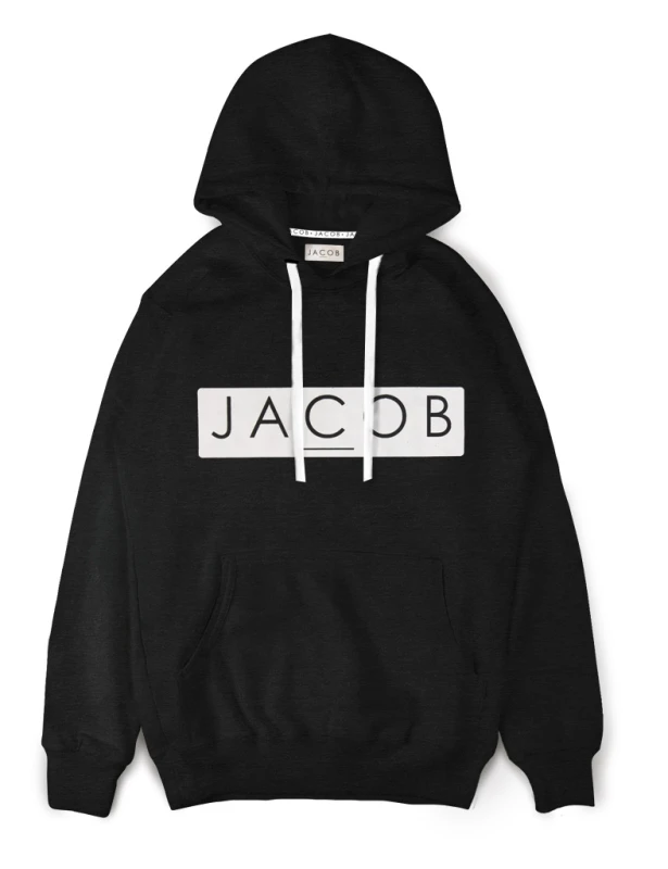 BLUZA HOODIE Z BIAŁĄ APLĄ